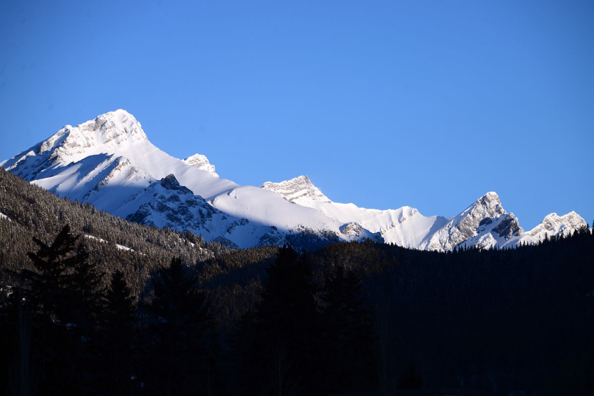 17BMount Brewster From Banff Late Afternoon In Winter